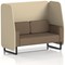 Brixworth 2 Seater Open Booth, Black Legs, Sumi Fabric, Zen Panels And Osaka Sofa