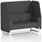 Brixworth 2 Seater Open Booth, White Legs, X2 Fabric, Arithmetic Panels And Sofa
