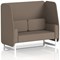 Brixworth 2 Seater Open Booth, White Legs, X2 Fabric, Theory Panels And Sofa
