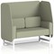 Brixworth 2 Seater Open Booth, White Legs, Main Line Flax Fabric, Newbury Panels And Sofa