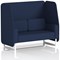 Brixworth 2 Seater Open Booth, White Legs, Synergy Fabric, Alike Panels And Sofa