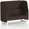 Brixworth 2 Seater Open Booth, White Legs, Synergy Fabric, Wed Panels And Sofa
