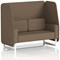 Brixworth 2 Seater Open Booth, White Legs, Sumi Fabric, Osaka Panels And Sofa