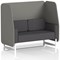 Brixworth 2 Seater Open Booth, White Legs, X2 Fabric, Number Panels And Arithmetic Sofa