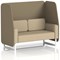 Brixworth 2 Seater Open Booth, White Legs, Main Line Flax Fabric, Bank Panels And Upminster Sofa