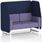 Brixworth 2 Seater Open Booth, White Legs, Synergy Fabric, Alike Panels And Order Sofa