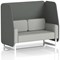 Brixworth 2 Seater Open Booth, White Legs, Sumi Fabric, Kobe Panels And Tokyo Sofa