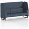 Brixworth 3 Seater Open Booth, Black Legs, Rivet Fabric, Crucible Panels And Sofa
