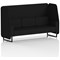 Brixworth 3 Seater Open Booth, Black Legs, X2 Fabric, Diameter Panels And Sofa