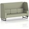 Brixworth 3 Seater Open Booth, Black Legs, Main Line Flax Fabric, Newbury Panels And Sofa