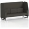 Brixworth 3 Seater Open Booth, Black Legs, Main Line Flax Fabric, Temple Panels And Sofa