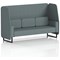 Brixworth 3 Seater Open Booth, Black Legs, Main Line Flax Fabric, Westminster Panels And Sofa