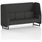 Brixworth 3 Seater Open Booth, Black Legs, Synergy Fabric, Mix Panels And Sofa