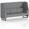 Brixworth 3 Seater Open Booth, Black Legs, Synergy Fabric, Partner Panels And Sofa