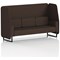 Brixworth 3 Seater Open Booth, Black Legs, Synergy Fabric, Wed Panels And Sofa