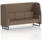Brixworth 3 Seater Open Booth, Black Legs, Sumi Fabric, Osaka Panels And Sofa