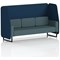 Brixworth 3 Seater Open Booth, Black Legs, X2 Fabric, Calculus Panels And Polygon Sofa