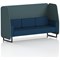 Brixworth 3 Seater Open Booth, Black Legs, X2 Fabric, Polygon Panels And Calculus Sofa