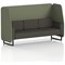 Brixworth 3 Seater Open Booth, Black Legs, Main Line Flax Fabric, Monument Panels And Temple Sofa