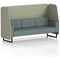 Brixworth 3 Seater Open Booth, Black Legs, Main Line Flax Fabric, Newbury Panels And Westminster Sofa
