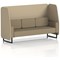Brixworth 3 Seater Open Booth, Black Legs, Main Line Flax Fabric, Upminster Panels And Bank Sofa