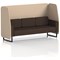 Brixworth 3 Seater Open Booth, Black Legs, Synergy Fabric, Affix Panels And Wed Sofa