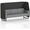 Brixworth 3 Seater Open Booth, Black Legs, Synergy Fabric, Mix Panels And Partner Sofa