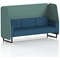 Brixworth 3 Seater Open Booth, Black Legs, Sumi Fabric, Handa Panels And Uto Sofa