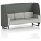 Brixworth 3 Seater Open Booth, Black Legs, Sumi Fabric, Kobe Panels And Tokyo Sofa