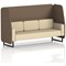 Brixworth 3 Seater Open Booth, Black Legs, Sumi Fabric, Osaka Panels And Zen Sofa