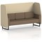 Brixworth 3 Seater Open Booth, Black Legs, Sumi Fabric, Zen Panels And Osaka Sofa