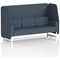 Brixworth 3 Seater Open Booth, White Legs, Rivet Fabric, Crucible Panels And Sofa