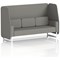Brixworth 3 Seater Open Booth, White Legs, X2 Fabric, Number Panels And Sofa