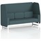 Brixworth 3 Seater Open Booth, White Legs, X2 Fabric, Polygon Panels And Sofa