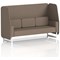 Brixworth 3 Seater Open Booth, White Legs, X2 Fabric, Theory Panels And Sofa