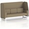 Brixworth 3 Seater Open Booth, White Legs, Main Line Flax Fabric, Bank Panels And Sofa