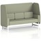 Brixworth 3 Seater Open Booth, White Legs, Main Line Flax Fabric, Newbury Panels And Sofa