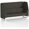 Brixworth 3 Seater Open Booth, White Legs, Main Line Flax Fabric, Temple Panels And Sofa