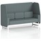 Brixworth 3 Seater Open Booth, White Legs, Main Line Flax Fabric, Westminster Panels And Sofa