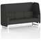 Brixworth 3 Seater Open Booth, White Legs, Synergy Fabric, Mix Panels And Sofa