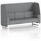 Brixworth 3 Seater Open Booth, White Legs, Synergy Fabric, Partner Panels And Sofa