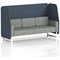 Brixworth 3 Seater Open Booth, White Legs, Rivet Fabric, Crucible Panels And Prime Sofa
