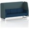 Brixworth 3 Seater Open Booth, White Legs, X2 Fabric, Polygon Panels And Calculus Sofa
