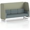 Brixworth 3 Seater Open Booth, White Legs, Main Line Flax Fabric, Newbury Panels And Westminster Sofa