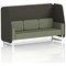 Brixworth 3 Seater Open Booth, White Legs, Main Line Flax Fabric, Temple Panels And Monument Sofa
