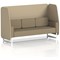 Brixworth 3 Seater Open Booth, White Legs, Main Line Flax Fabric, Upminster Panels And Bank Sofa