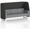 Brixworth 3 Seater Open Booth, White Legs, Synergy Fabric, Mix Panels And Partner Sofa