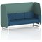 Brixworth 3 Seater Open Booth, White Legs, Sumi Fabric, Handa Panels And Uto Sofa