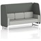 Brixworth 3 Seater Open Booth, White Legs, Sumi Fabric, Kobe Panels And Tokyo Sofa