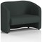 Lamport 2 Seater Sofa, With Black Feet, In Rivet Fabric, Charcoal